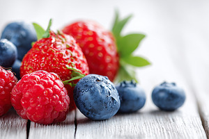 Fresh strawberries, raspberries, a Food & Drink Photo by MistyDay