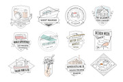 Illustrated Badge Template Pack, a Branding & Logo Template by Liviu (Thumbnail 1 of 6)