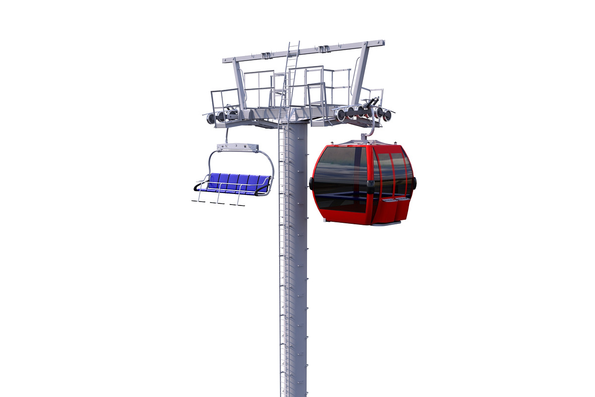 Ski Lift Cableway Car, a Cars & Vehicle 3D Model by 3D Models by Obshansky (Photo 2 of 26)