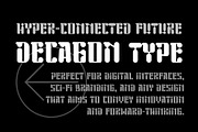 Decagon Type a Futuristic Font, a Sans Serif Font by Rasiorise Studio (Thumbnail 8 of 9)