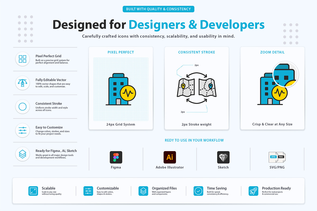 Organizational Structure Icons, an Outline Icon by vexper (Photo 7 of 7)