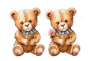Valentine's day teddy bears clipart, an Animal Illustration by ArtfulStudio (Thumbnail 8 of 10)