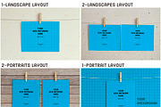 8x10 Artwork Mock Ups on Clothesline, a Print Template by JSquarePresents (Thumbnail 2 of 3)
