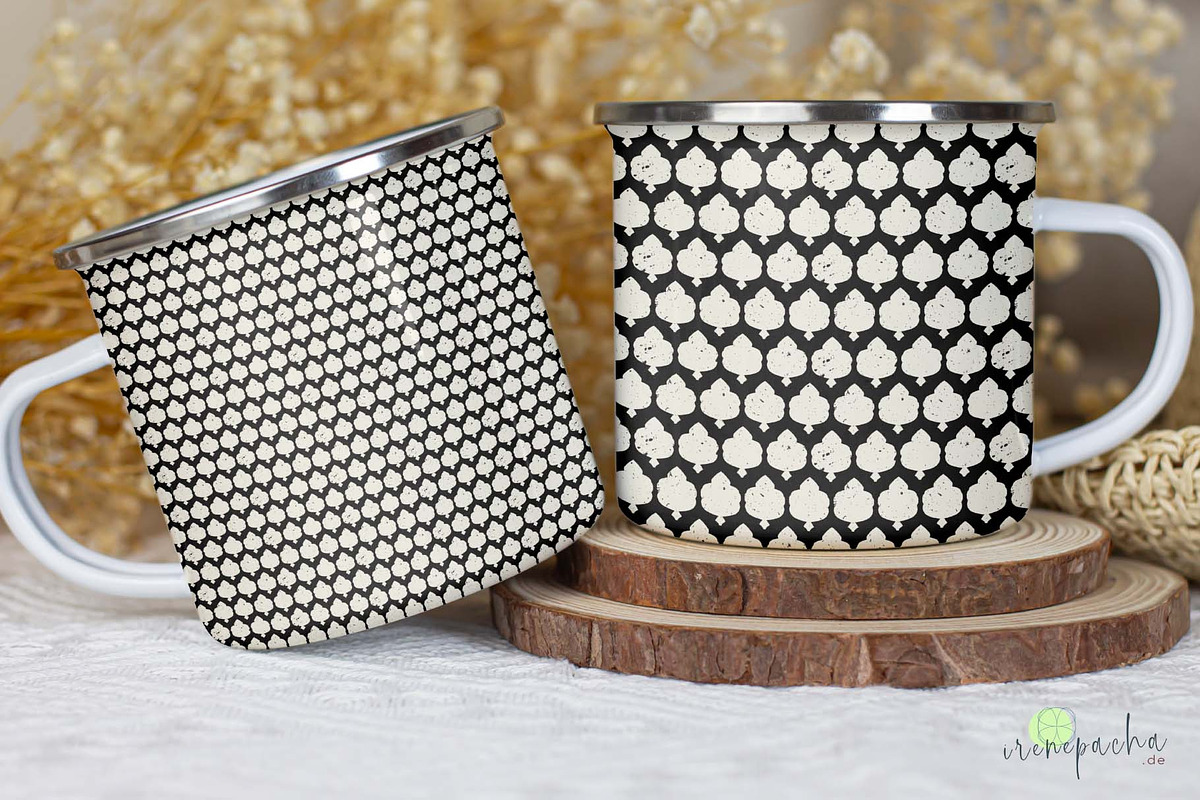 Black and White Boho Pattern Bundle, a Pattern Graphic by irenepachadesign (Photo 3 of 7)