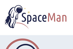 Space Man Logo Template