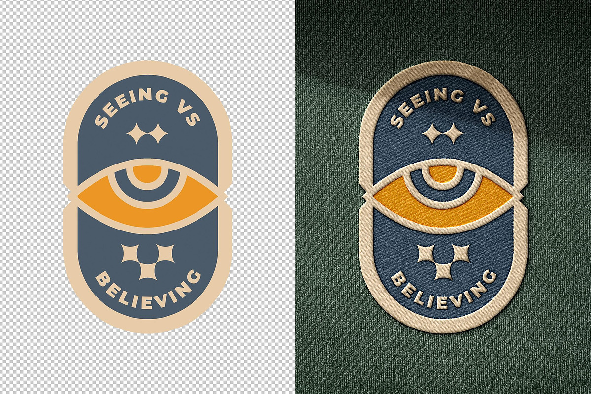 Stitching Embroidery Patch Mockup, a Merchandise Mockup by Design Squad (Photo 2 of 4)