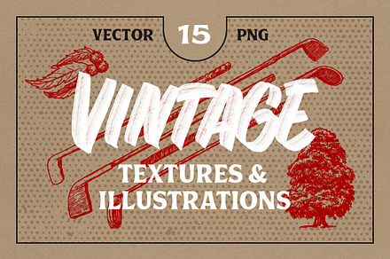 15 Vintage Textures & Illustrations