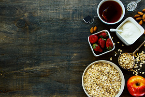Breakfast featuring breakfast, snack, and diet