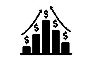 Revenue income solid icon, a Solid Icon by Creative priyanka