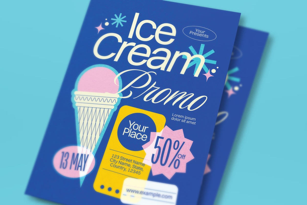 Ice Cream Shop Promo Flyer preview 2
