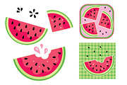 Juicy Watermelon Seamless Patterns, a Social Media Template by KT Art & Design (Thumbnail 3 of 6)