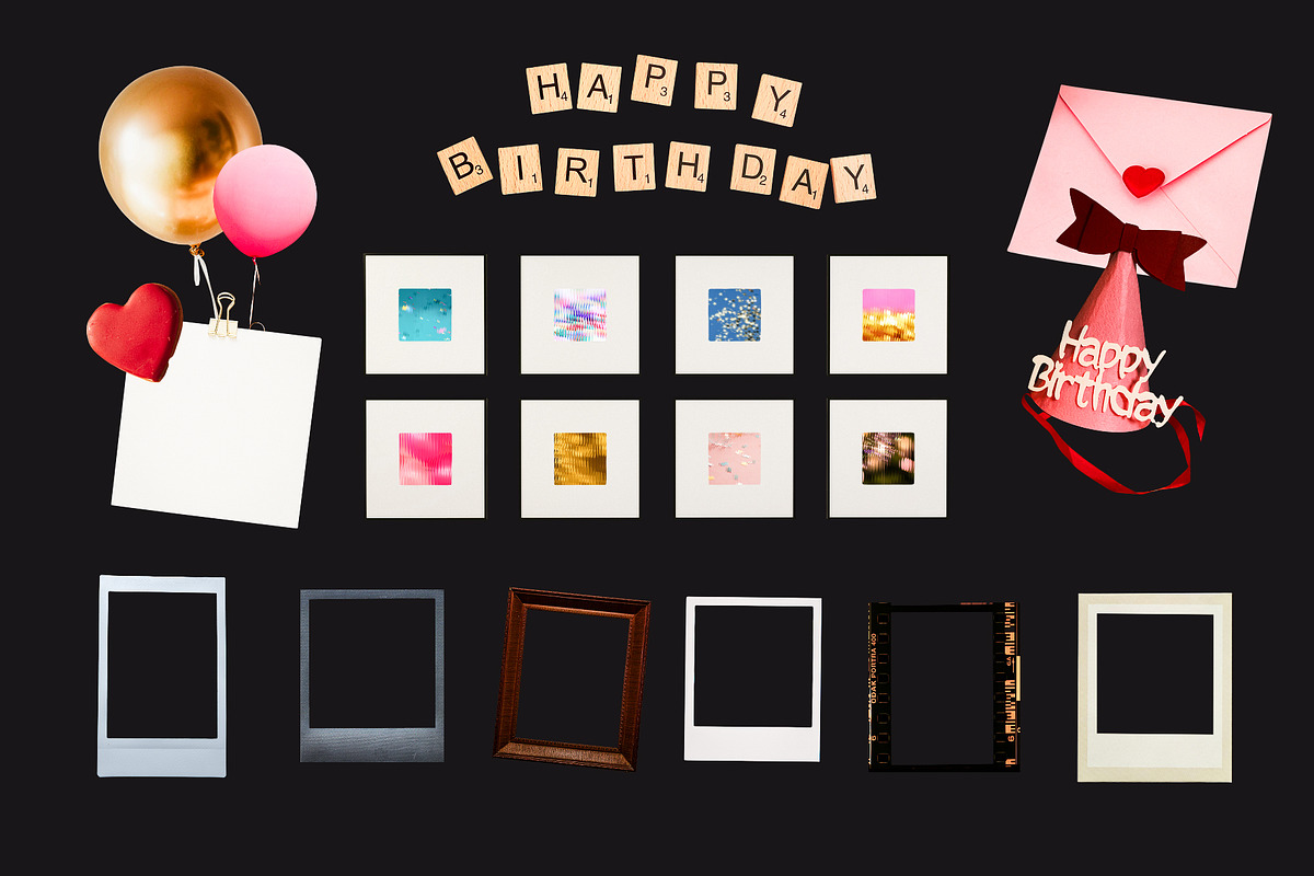 Birthday Party Collage Elements, an Object Graphic by Anzhelika (Photo 6 of 10)