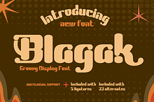 Blagak | Groovy Retro Font