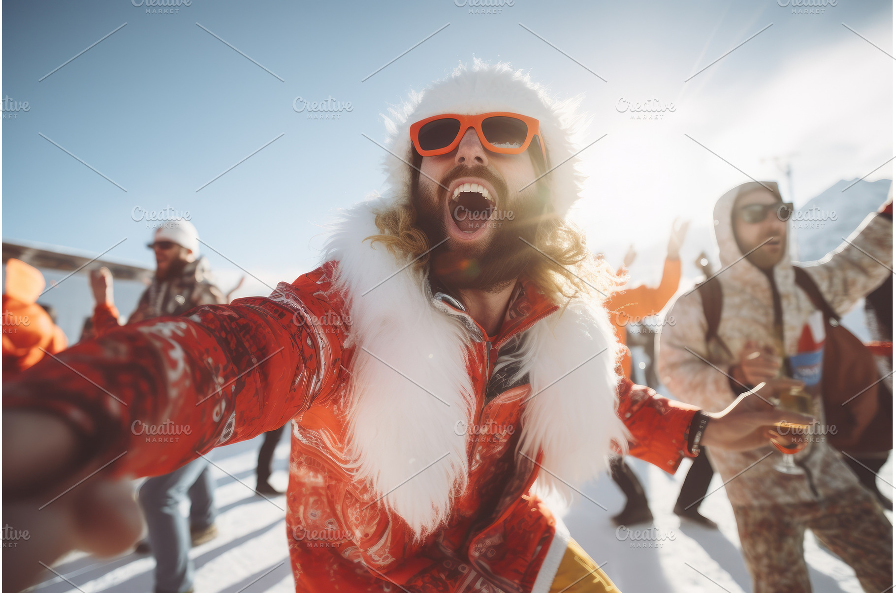 People on apres ski party on ski, a Sports & Recreation Photo by Yulia Furman