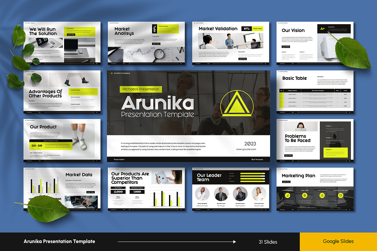 Arunika Google Slides Presentation, a Presentation Template by VanillineGraph (Photo 1 of 6)