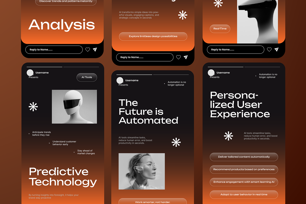 Futuristic AI Tools Instagram Story, a Social Media Template by Annora Studio (Photo 3 of 6)