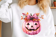 Coquette Pink Halloween Clipart, a Seasonal Illustration by designcity5 (Thumbnail 4 of 5)