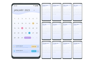 Smartphone 2023 Calendar App