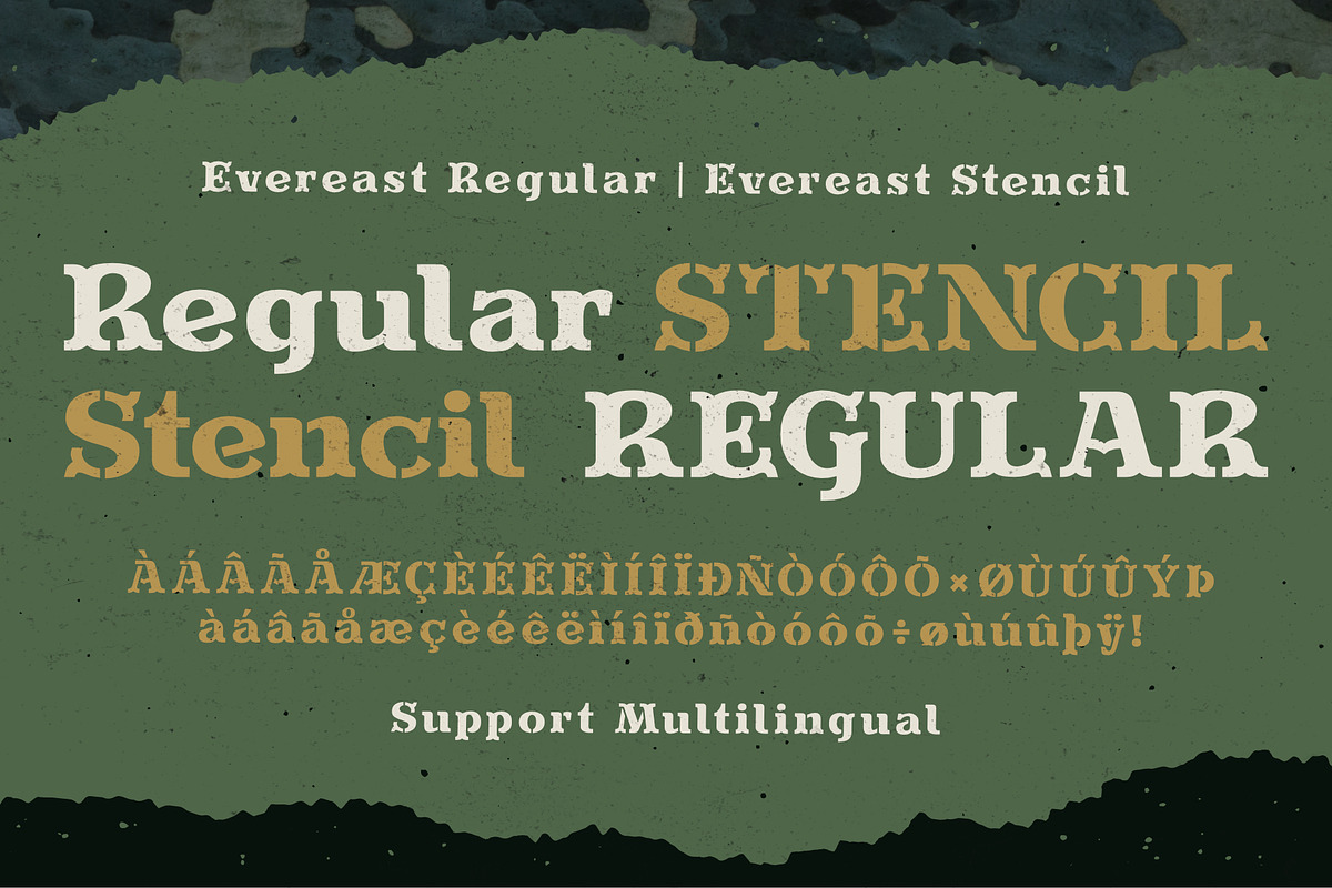 Evereast Slab Stencil, a Slab Serif Font by Nocturnal Workspace (Photo 4 of 9)