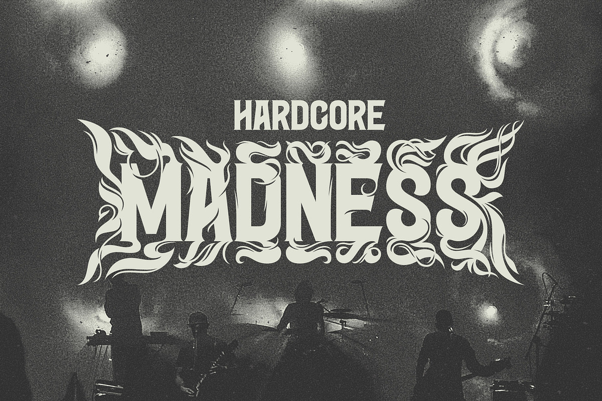 Hairy Metal - Hardcore Font, a Blackletter Font by Gleb Guralnyk (Photo 2 of 10)