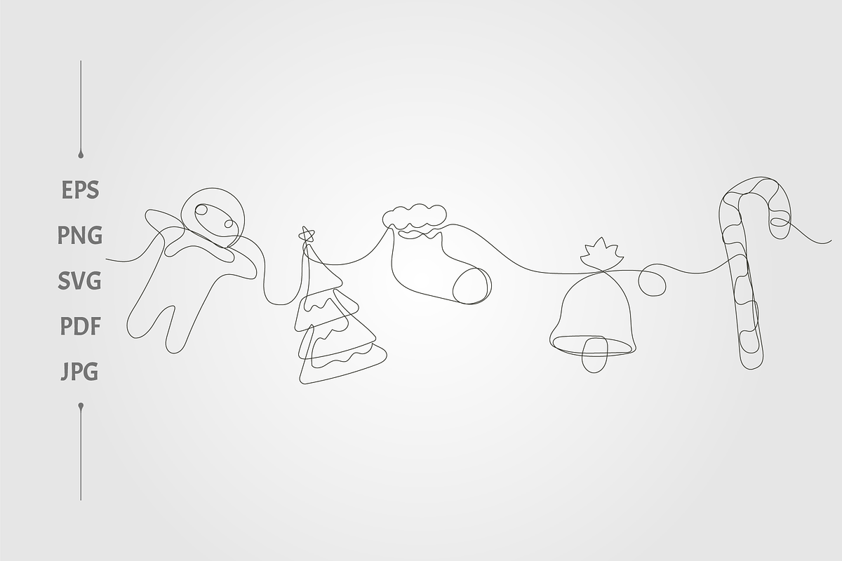 Christmas and gingerbread line art, a Background Graphic by lawoel (Photo 1 of 3)