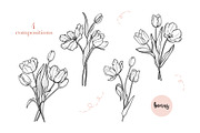 Tulip Line Art, Botanical SVG & PNG, an Object Graphic by ArtGiftsStudio (Thumbnail 4 of 6)