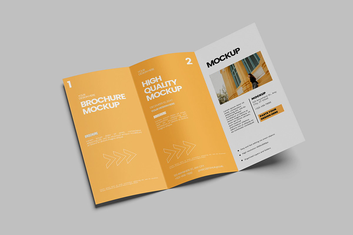Trifold Brochure Mockup, an Advertising Mockup by SimpangGraphics (Photo 5 of 5)