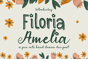 Filoria Amelia Cute Hand Drawn Duo