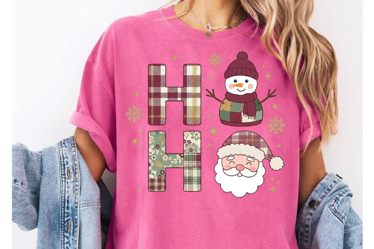 Retro Ho Ho Christmas Shirt, a Seasonal Illustration by DreamCafeArt (Photo 5 of 7)