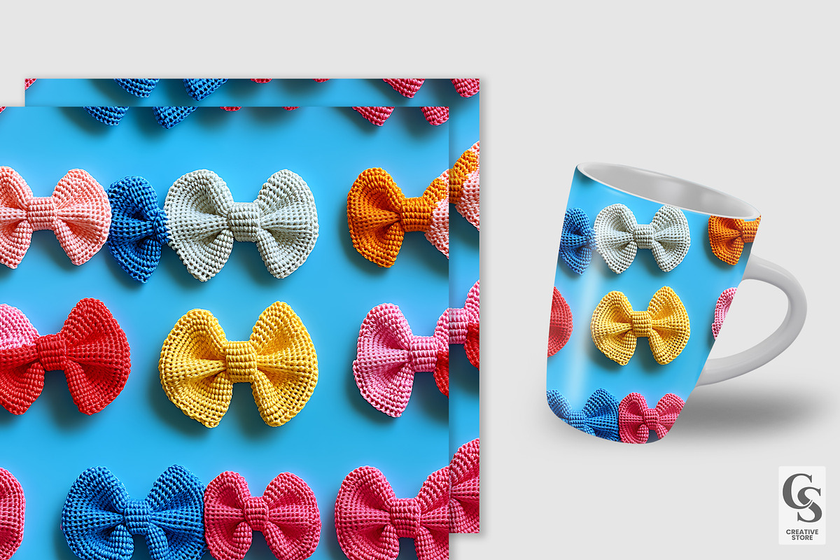 3D Crochet Coquette Bows Patterns, a Pattern Graphic by Creative Store (Photo 3 of 5)