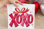 Faux Crochet Valentines XOXO Png, an Illustration by OK Design (Thumbnail 1 of 6)