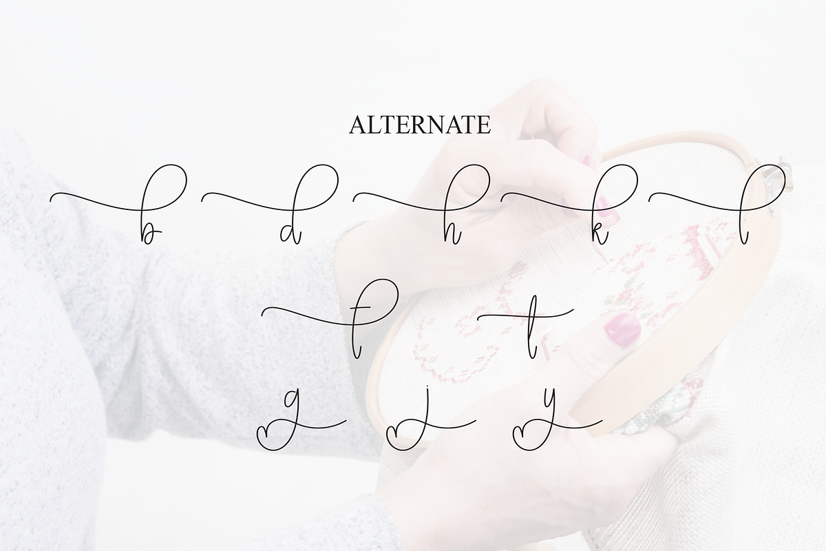 Embroidery Signature | Script Font, a Handwritten Font by Scratchones (Photo 8 of 9)