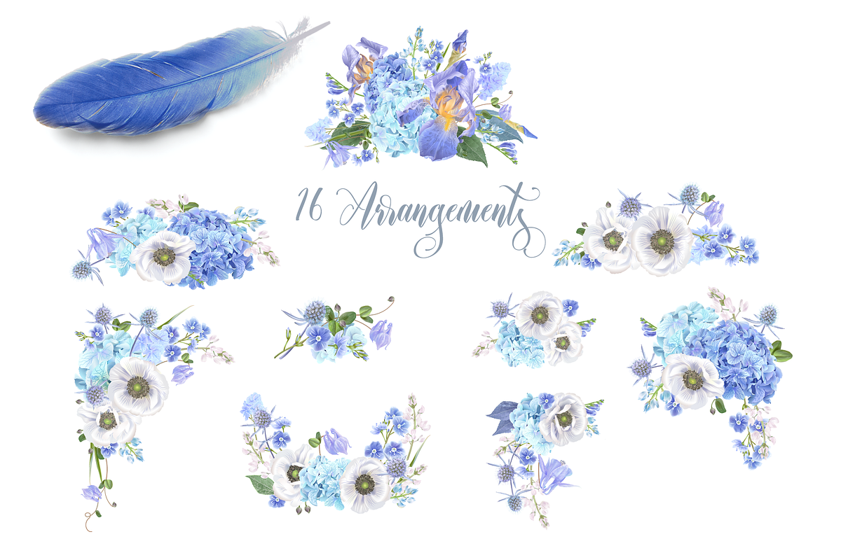 BLUE DREAM| CLIPART, a Decorative Illustration by Purple-Bird (Photo 12 of 20)
