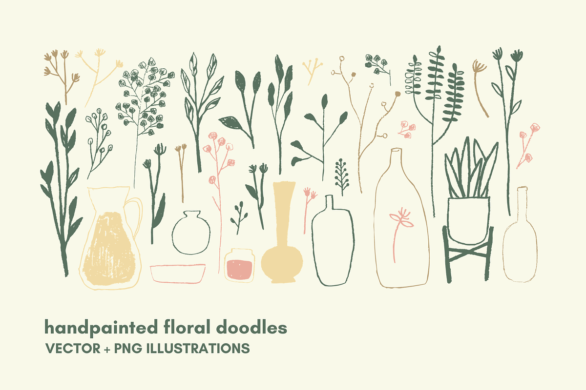 zen floral doodles, a Decorative Illustration by dxxb studio (Photo 1 of 3)