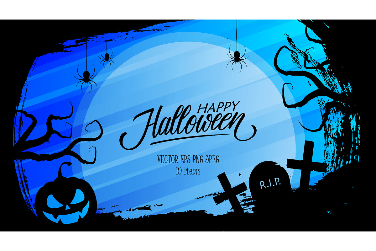 Halloween Set, a Seasonal Illustration by Finevector (Photo 1 of 5)