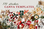 Scandinavian Christmas Sticker Pack, a Social Media Template by Social Media Designer (Thumbnail 2 of 5)