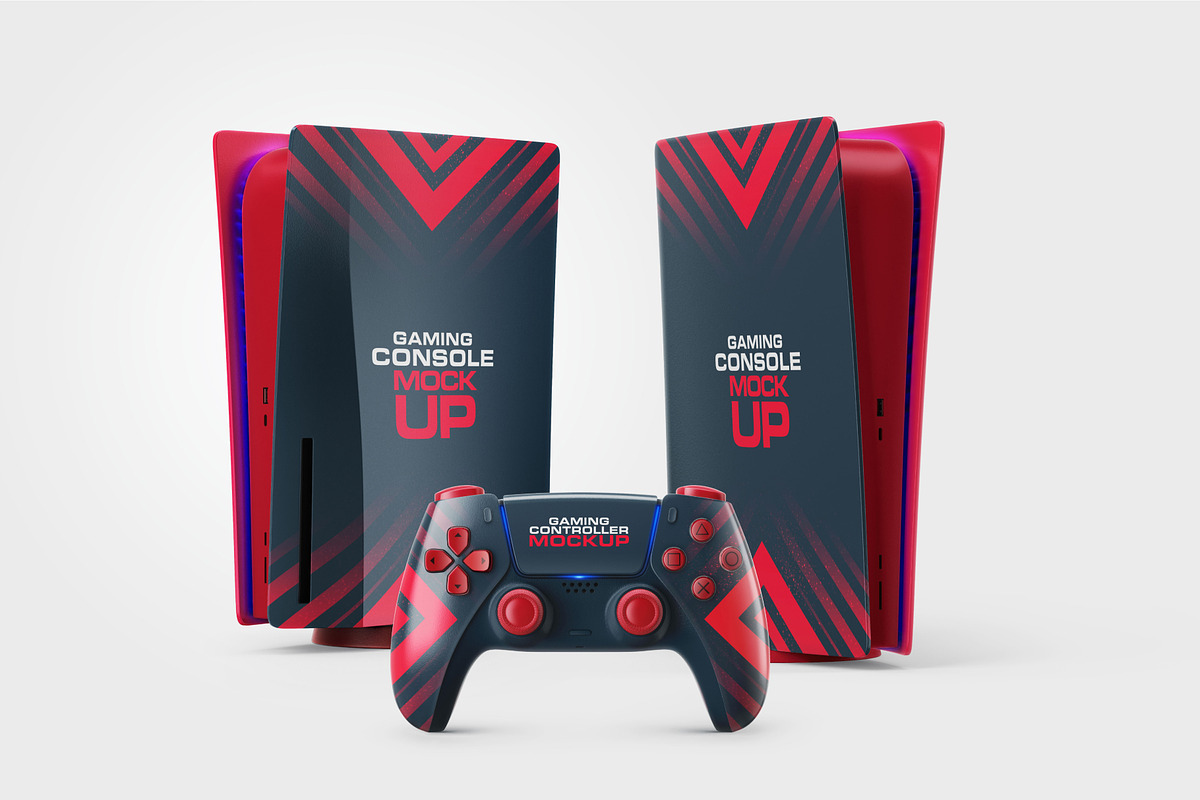 PS5 Console & Controller Mockup Set, a Product Mockup by Deeplab (Photo 8 of 12)