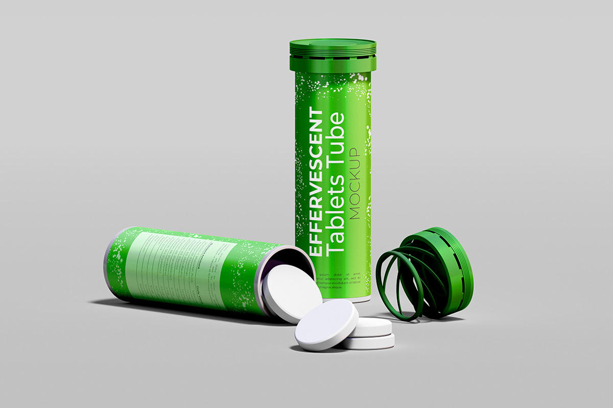 Effervescent Tablet Tubes Mockup, a Product Mockup by McLittle Stock (Photo 1 of 2)