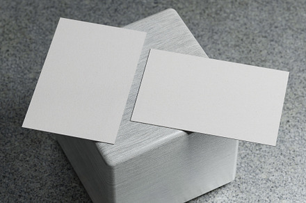 White horizontal business card paper mockup template with blank, a Business Photo by Ministocker