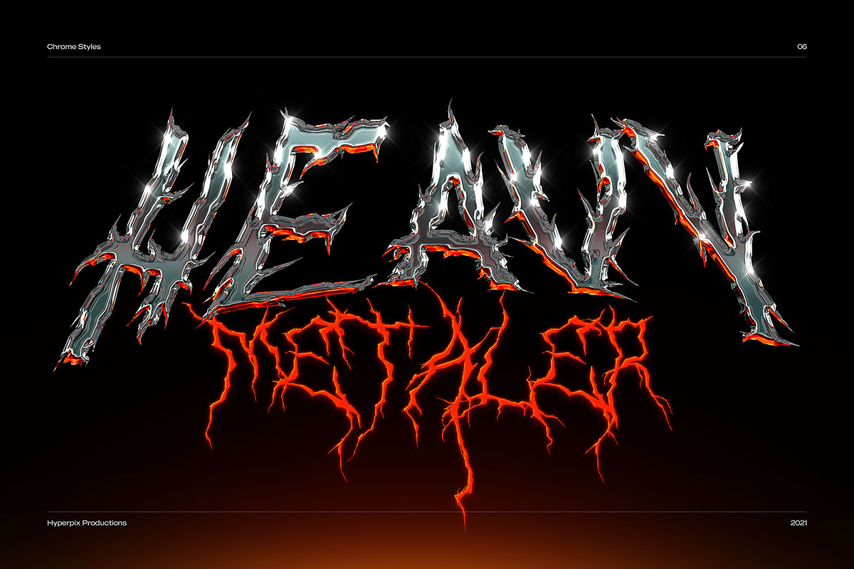 Chrome Text Styles Bundle - 50% OFF, a Layer Style Add-On by Hyperpix Productions (Photo 20 of 47)