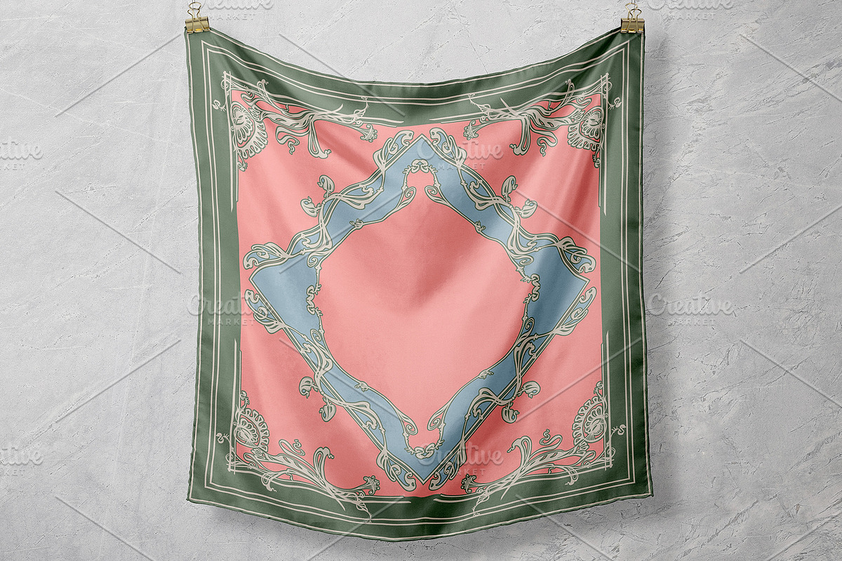 Belle Époque Garden Silk Scarf, an Object Graphic by ilustrinna (Photo 3 of 7)