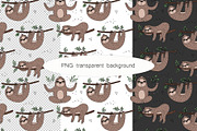 Cute Sloth! Hand drawn., a Background Graphic by Irene_Boiko_ART (Thumbnail 7 of 8)