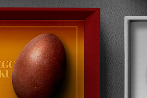 Easter Eggs Mockup Cardboard Box