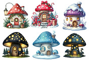 Christmas  Mushroom House Clipart, an Illustration by Designworld (Thumbnail 4 of 6)