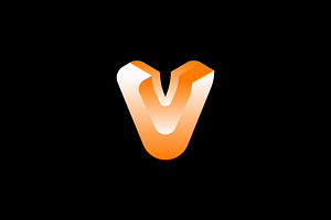 Modern 3D Glossy Letter V Logo Icon, a Branding & Logo Template by Design Store