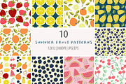 Summer Fruit Patterns and Elements, a Pattern Graphic by Sweet Fig (Thumbnail 2 of 6)