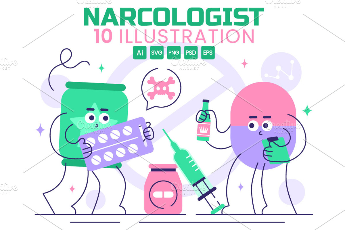 10 Narcologist Vector Illustration, a Healthcare Illustration by denayunebgt (Photo 1 of 4)