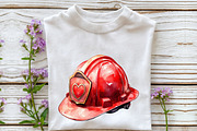 Cute Fire Department Watercolor Clip, an Illustration by Rose Art (Thumbnail 4 of 7)