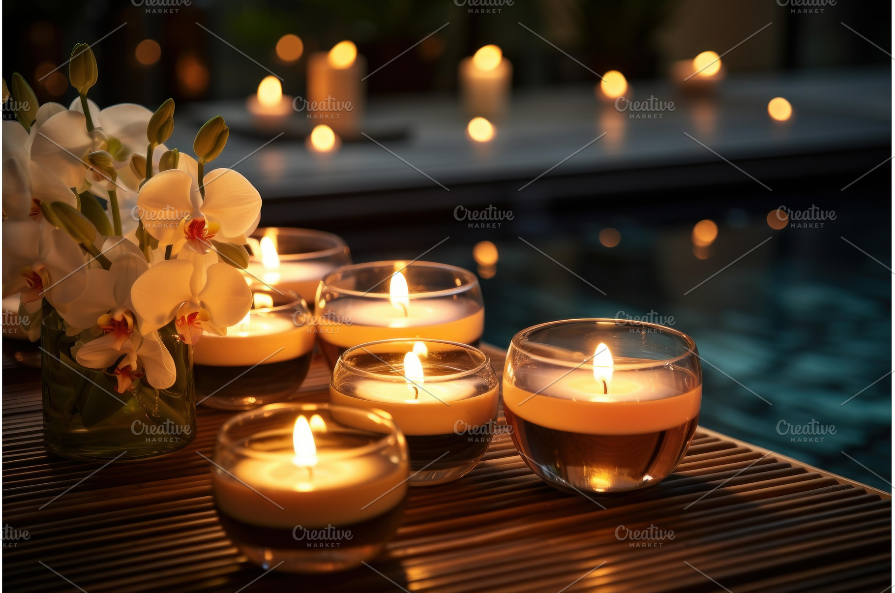 Tranquil Spa relax table room, a Beauty & Fashion Photo by Ylivdesign
