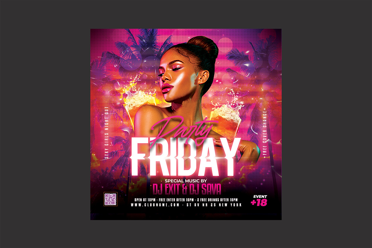 Club Party Flyer, a Flyer Template by DSGraphicDesign (Photo 1 of 2)